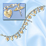 A Nurse's Heart Engraved Charm Bracelet: Gift For Nurses